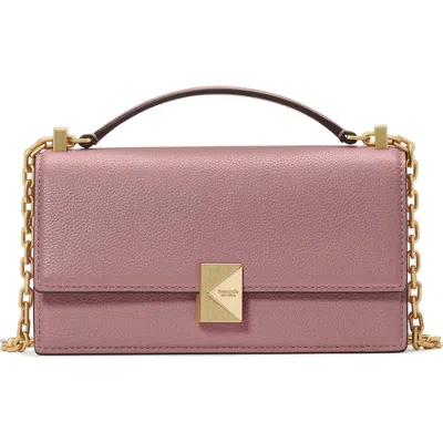 Kate Spade New York Deco Pebble Leather Convertible Crossbody Bag In Pink