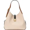 Kate Spade New York Deco Color Blocked Pebbled Leather Small Crossbody Tote In Milk Glass Multi