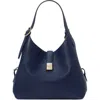 Kate Spade New York Deco Pebbled Leather Small Crossbody Tote In Parisian Navy