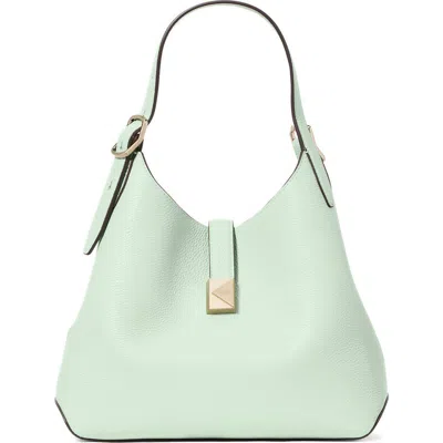Kate Spade New York Deco Pebbled Leather Shoulder Bag In Pistachio Ice