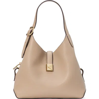 Kate Spade New York Deco Pebbled Leather Shoulder Bag In Timeless Taupe