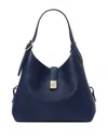 Kate Spade New York Deco Pebbled Leather Small Crossbody Tote In Navy Leather