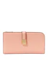 Kate Spade New York Deco Pebbled Leather Zip Slim Wallet In Pink