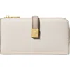 Kate Spade Deco Colorblocked Zip Slim Wallet In Gray