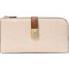 Kate Spade New York Deco Pebbled Leather Zip Wallet In Milk Glass Multi