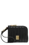 Kate Spade New York Deco Quilted Leather Card Case In Black
