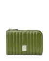 Kate Spade New York Deco Quilted Leather Compact Wallet In Green
