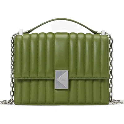 Kate Spade New York Deco Quilted Leather Convertible Crossbody Bag In Green
