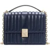 Kate Spade New York Deco Quilted Leather Convertible Crossbody Bag In Parisian Navy
