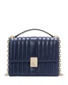 Kate Spade New York Deco Quilted Leather Small Chain Shoulder Bag In Parisian Navy