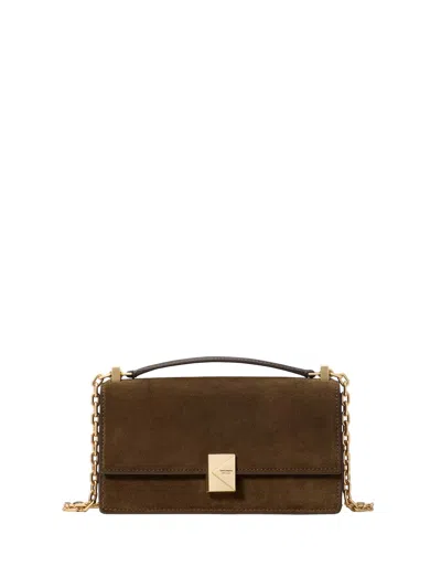 Kate Spade New York Deco Suede Mini Crossbody Bag In Brown