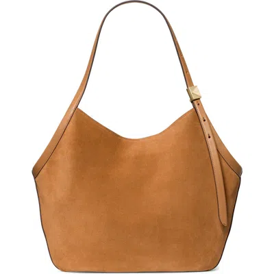 Kate Spade New York Deco Suede Tulip Tote Bag In Brown