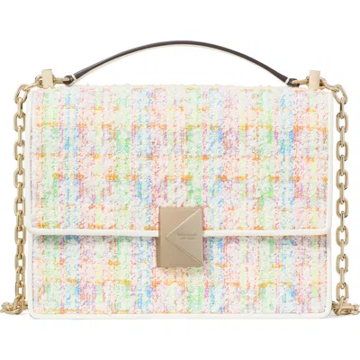 Kate Spade New York Deco Tweed Convertible Shoulder Bag In Ivory Multi