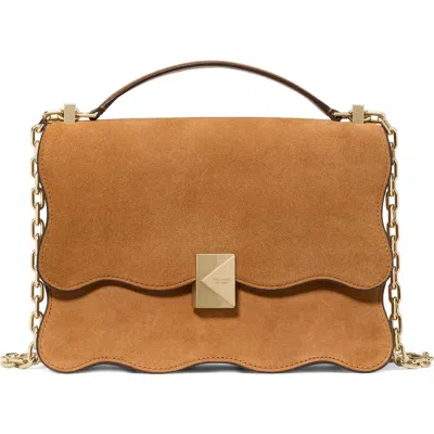 Kate Spade New York Deco Wavy Suede Convertible Crossbody Bag In Brown