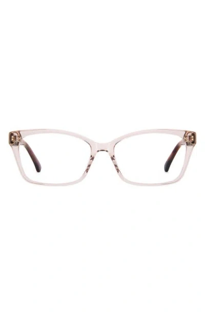 Kate Spade New York Demi 53mm Rectangular Reading Glasses In Pink