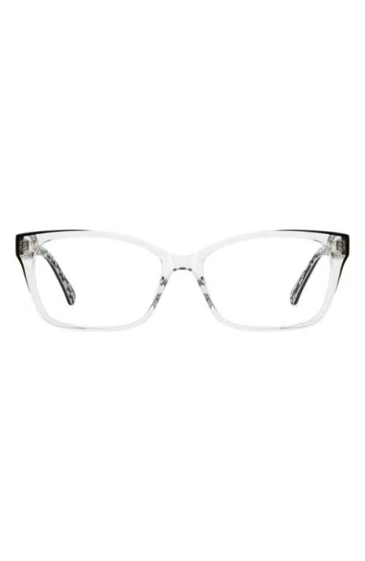 Kate Spade New York Demi 55mm Rectangular Reading Glasses In Metallic