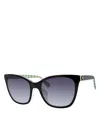 Kate Spade New York Desi Rectangular Sunglasses, 55mm In Gray