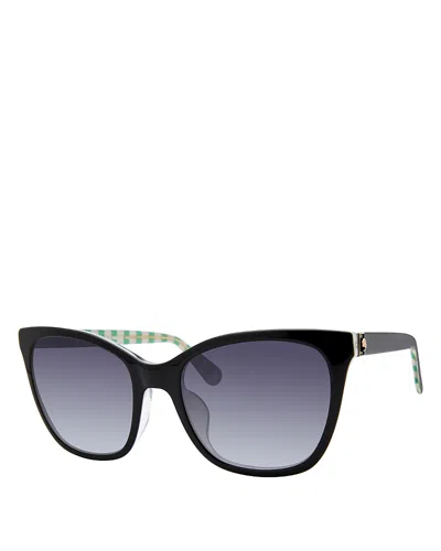 Kate Spade New York Desi Rectangular Sunglasses, 55mm In Gray