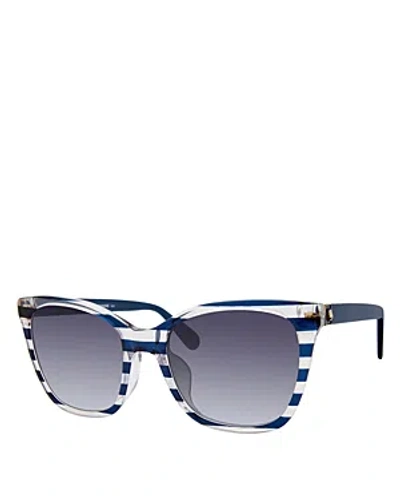 Kate Spade New York Desi Rectangular Sunglasses, 55mm In Gray