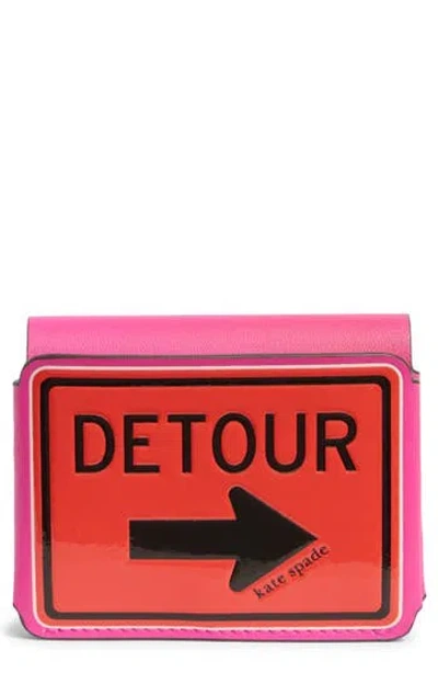 Kate Spade New York Detour Leather Card Case In Pink