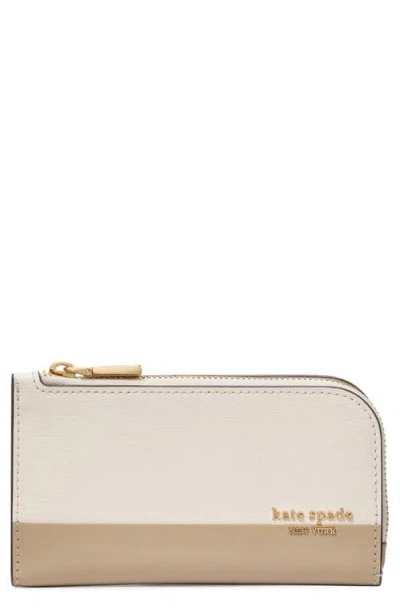 Kate Spade New York Devin Colorblock Saffiano Leather Bifold Wallet In Timeless Taupe