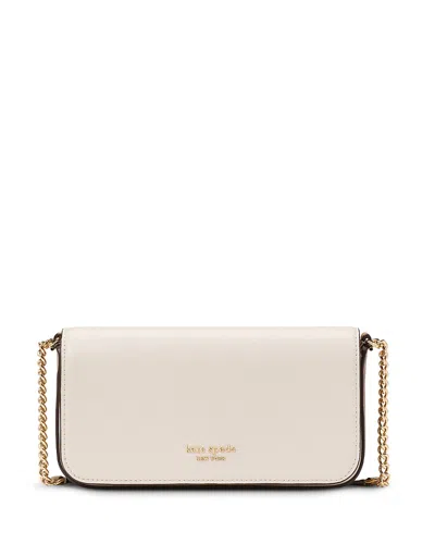 Kate Spade New York Devin Colorblocked Saffiano Leather Flap Chain Wallet In Timeless Taupe Multi