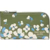 Kate Spade New York Devin Painterly Bouquet Embossed Leather Zip Around Continental Wallet