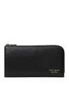 Kate Spade New York Devin Pebble Zip Around Continental Wallet In Black