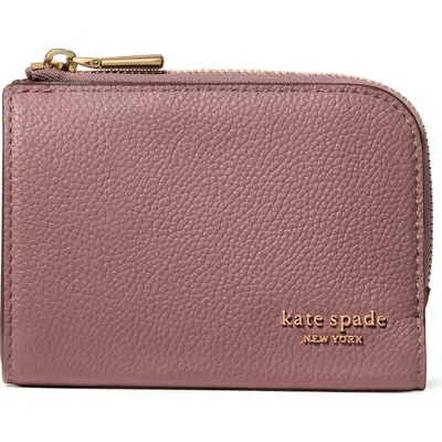 Kate Spade New York Devin Pebbled Leather Small Continental Wallet In Pink