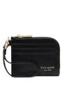 Kate Spade Devin Saffiano Leather Coin Card Case Wristlet In Black