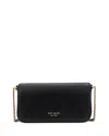Kate Spade New York Morgan Saffiano Leather Flap Chain Wallet In Black