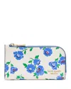 Kate Spade Devin Springtime Blooms Small Slim Bifold Wallet In Cream Multi