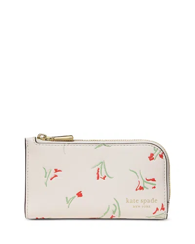 Kate Spade New York Devin Vibrant Buds Leather Bifold Wallet In Multi