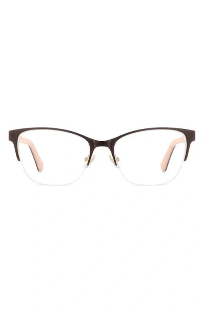 Kate Spade New York Diandra 51mm Rectangular Optical Glasses In Brown