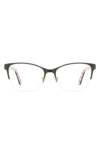 Kate Spade New York Diandra 51mm Rectangular Optical Glasses In Green
