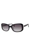 Kate Spade New York Dionna Rectangular Sunglasses, 52mm In Black/gray Polarized Gradient
