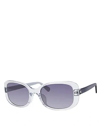 Kate Spade New York Dionna Rectangular Sunglasses, 52mm In Gray/purple Polarized Gradient
