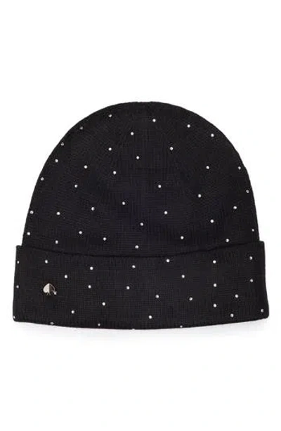 Kate Spade New York Disco Ball Rhinestone Beanie In 001 Black