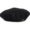 Kate Spade New York Disco Wool Blend Beret In Black