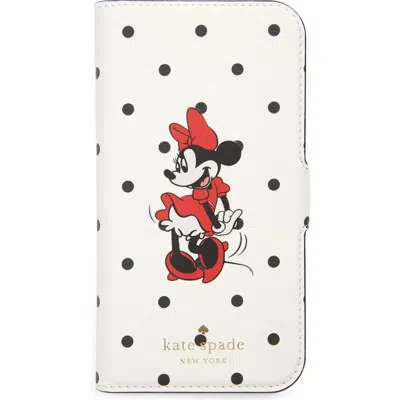 Kate Spade New York Disney Minnie Mouse Magnetic Folio In White