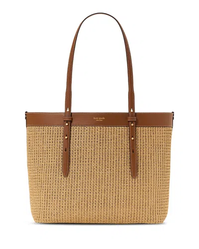 Kate Spade New York Do It All Large Straw Tote In Brown