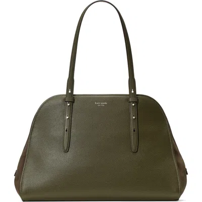 Kate Spade New York Do It All Pebble Leather And Suede Carryall Tote In Seaweed Multi