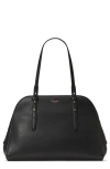 Kate Spade New York Do It All Pebble Leather Maise Carryall Tote In Black