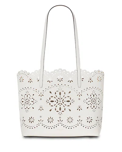 Kate Spade New York Do It All Spade Flower Perforated Fine Grain Leather Large Tote