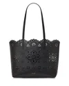 Kate Spade New York Do It All Spade Flower Perforated Fine Grain Leather Large Tote