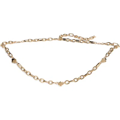 Kate Spade New York Domed Spade Chain Belt In Gold