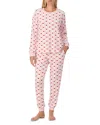 Kate Spade New York Dot Print Long Pajama Set In Pink
