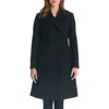 Kate Spade Double Breasted Wool Blend Coat In Black