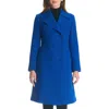 Kate Spade Double Breasted Wool Blend Coat In Stained Glass Blue