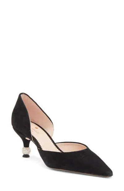 Kate Spade New York Dover Kitten Heel D'orsay Pump In Black